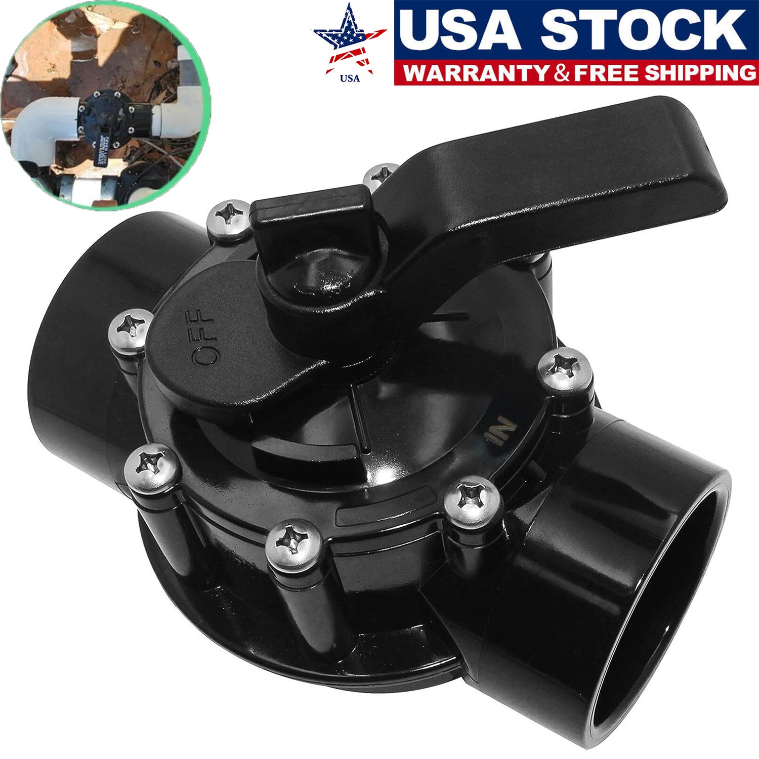 for Jandy NeverLube Diverter 4716 2-Port 2 to 2-1/2-Inch Positive Seal Valve