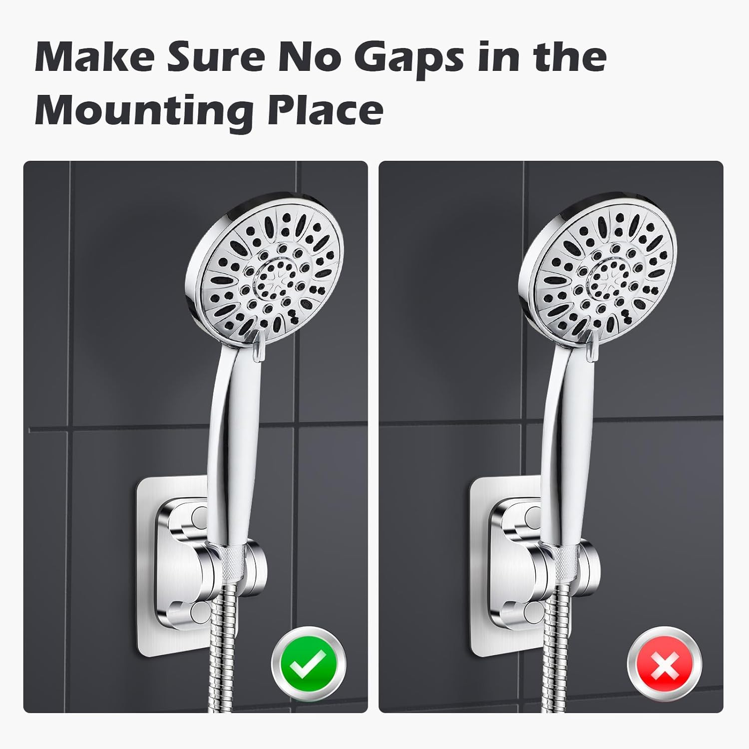 Shower Head Holder Replacement - Strong Adhesive Adjustable Handheld Shower Wand