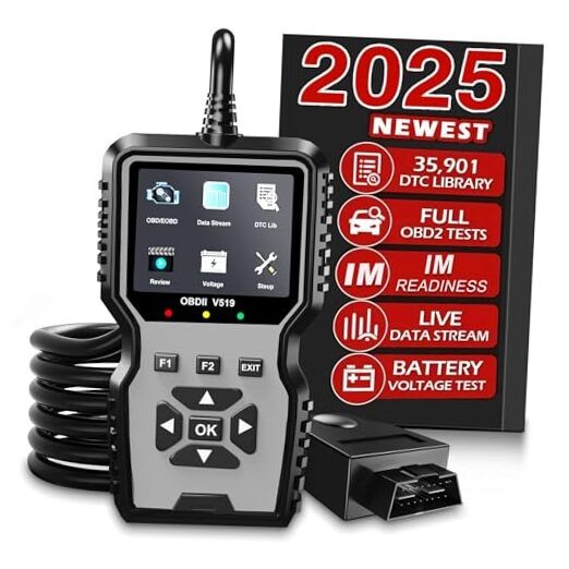 V519 OBD2 Diagnostic Scanner Tool - Vechicle Check Engine Light Code Grey