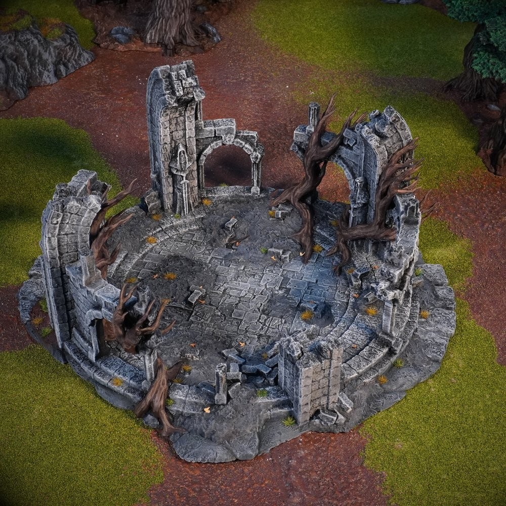 Hilltop Ruin-Weathertop Inspired 28mm Tabletop Terrain LOTR Middle Earth MESBG