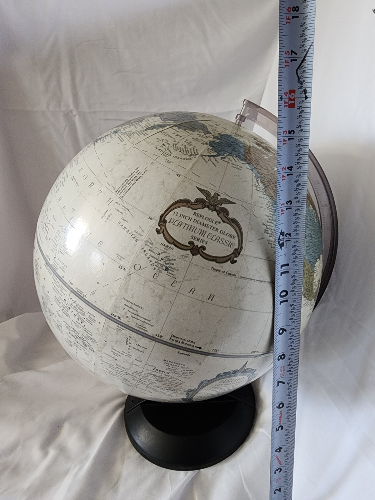 Replogle Platinum Classic Series Tabletop Globe Political Map Stand