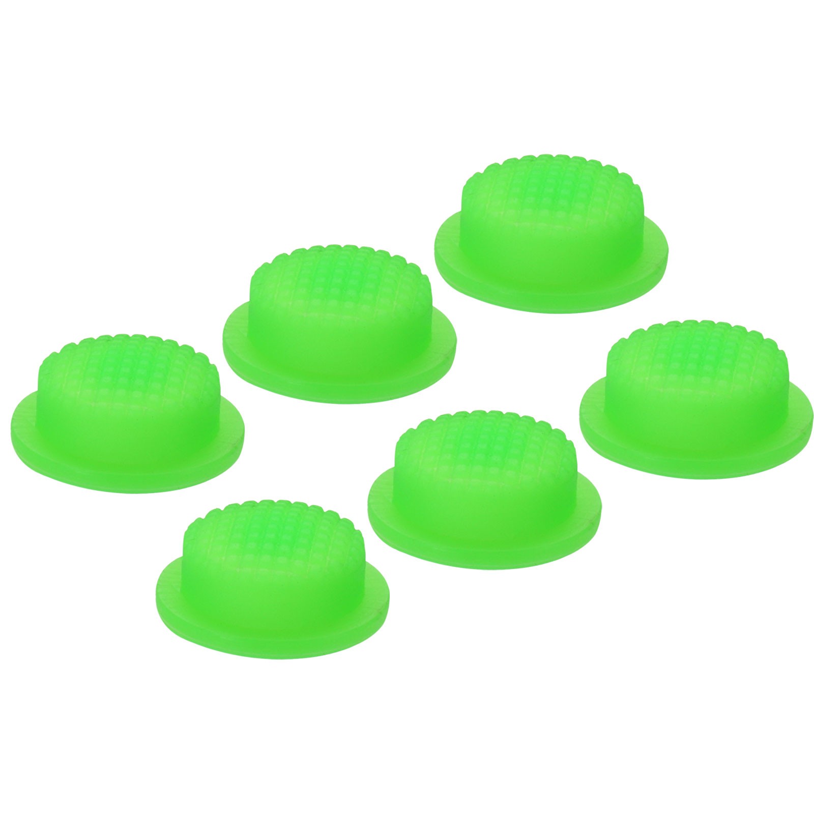 0.49" LED Flashlight Switch Cap, 6 Pcs Silicone Soft Boot Cover, Luminous Green