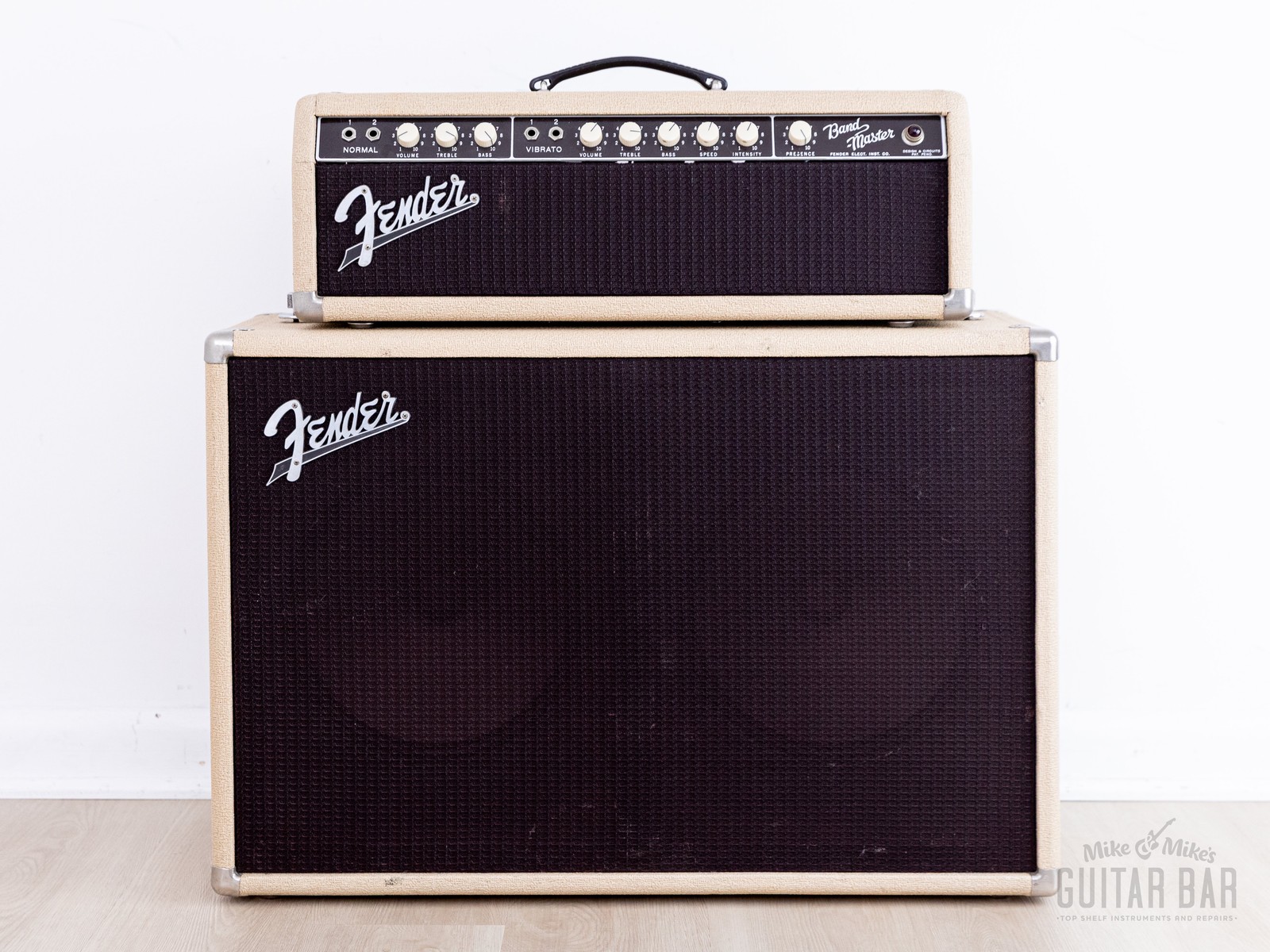 1962 Fender Bandmaster Vintage Pre-CBS Tube Amp Blonde w/ 2x12 Cab, Oxford 12L6
