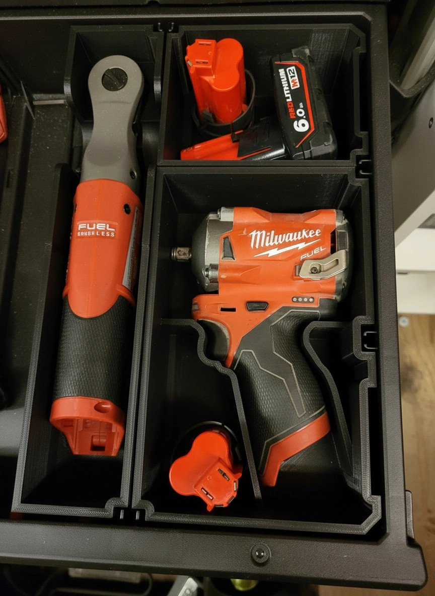 M12 Gen 2 Impact Wrench Insert Right Side Fits Milwaukee PACKOUT Insert Only
