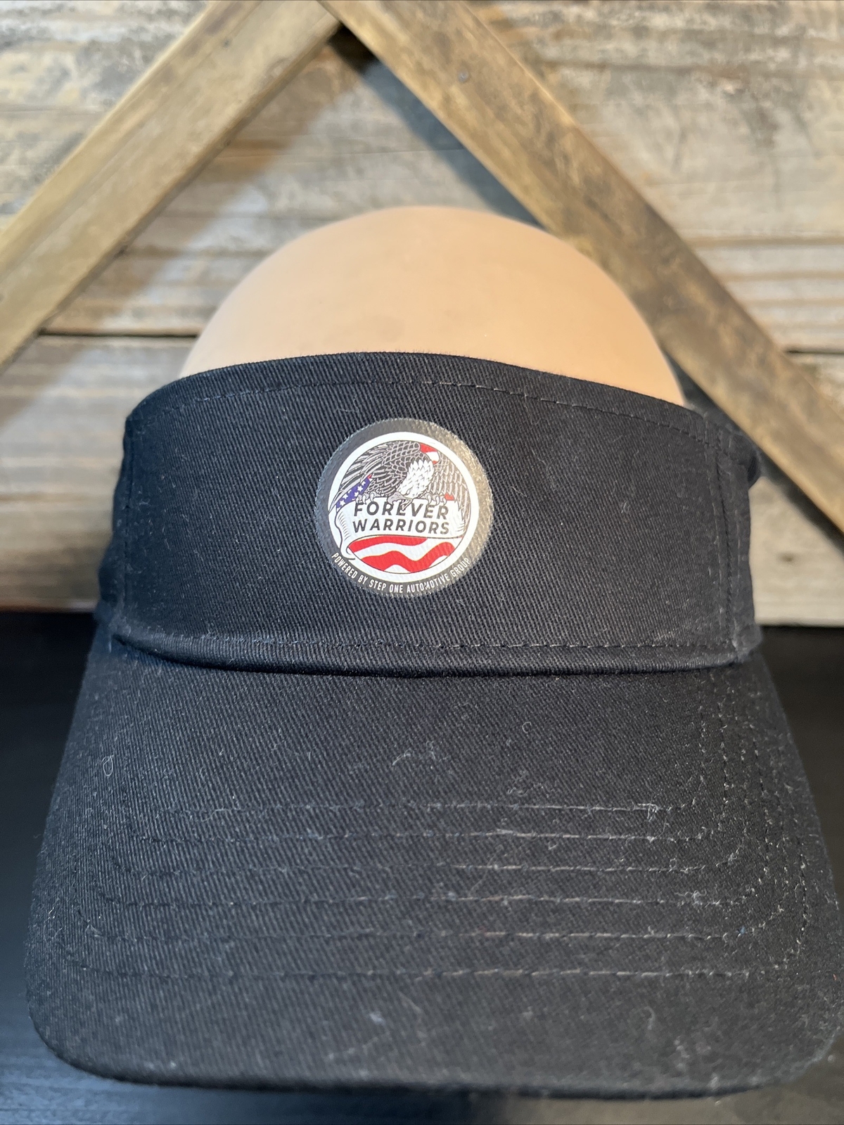 Big Brand Black Visor Forever Warriors Logo OSFM
