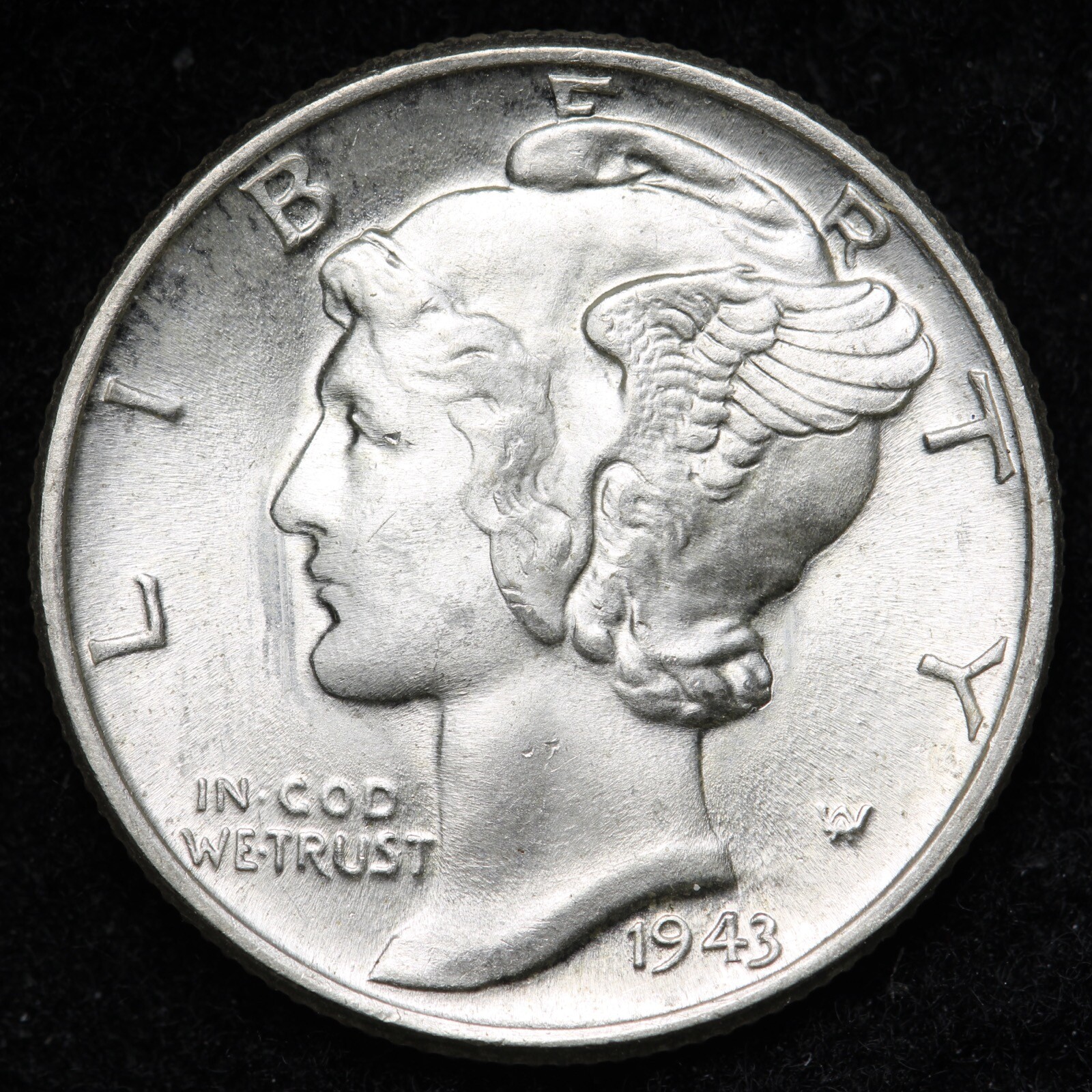 1943 Mercury Silver Dime CHOICE BU *UNCIRCULATED* MS E250 SL