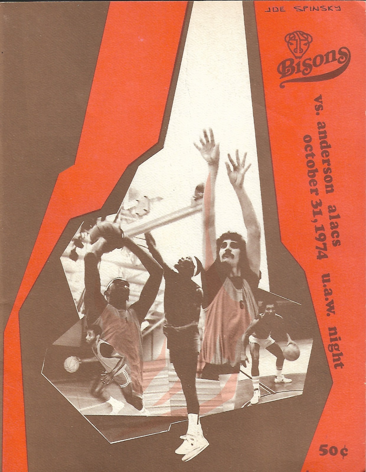 1974 - 1975 South Bend Bisons Program - International Basketball Association