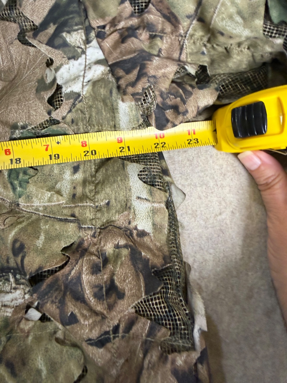 Cabela's Mesh Ghillie Long Pullover Jacket Mossy Oak Break-Up Camo Men's Medium