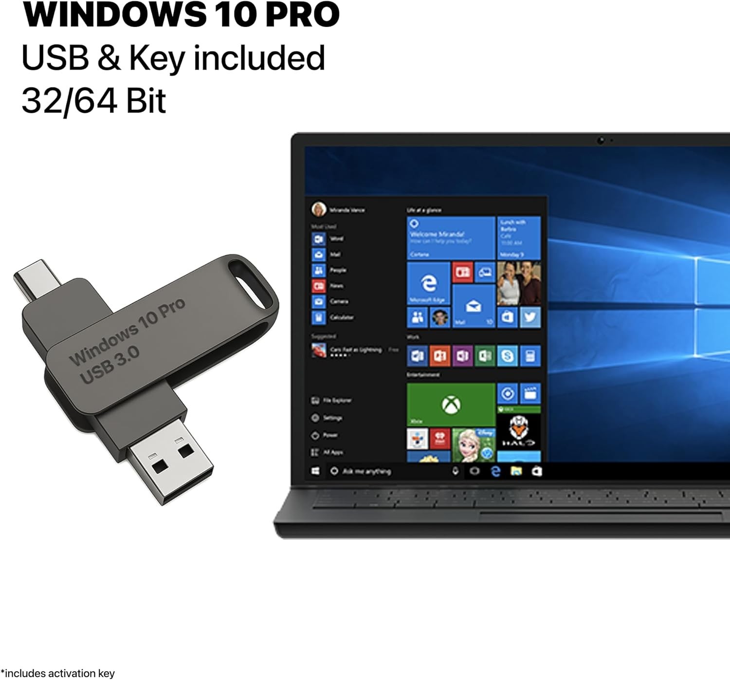 USB Type C & A Bootable Installer for Windows 10 Pro – Recover, Restore, Repair