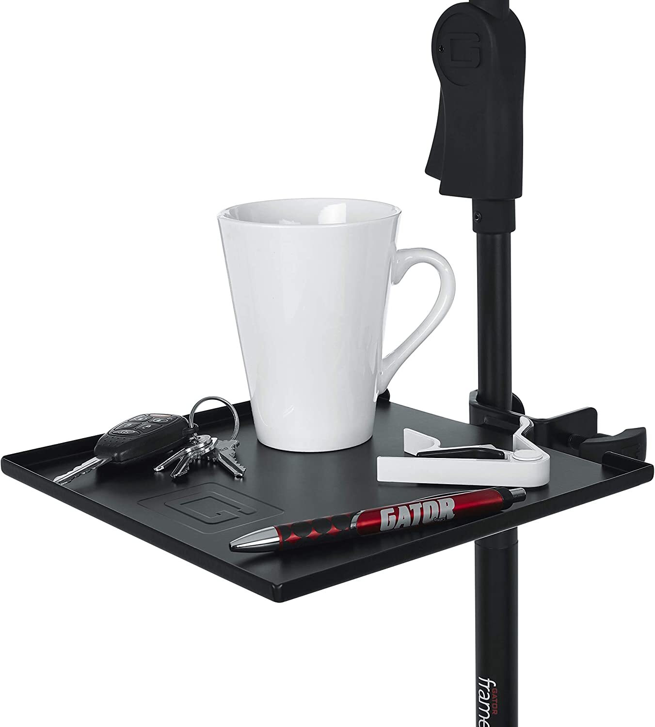 Gator FrameworksCases Microphone Stand Clamp-On Utility Shelf 9" x 9"