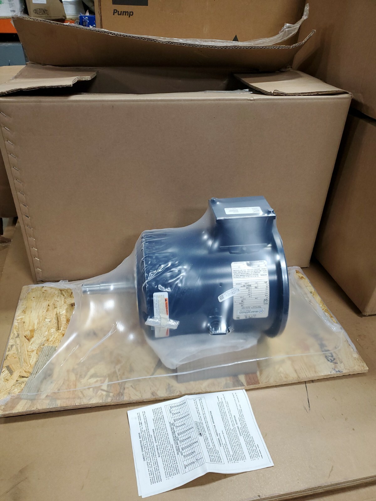MARATHON MOTORS TVK182TTDW16067 CloseCoupled Pump Motor  2/3 HP 1760 rpm 52ZV68