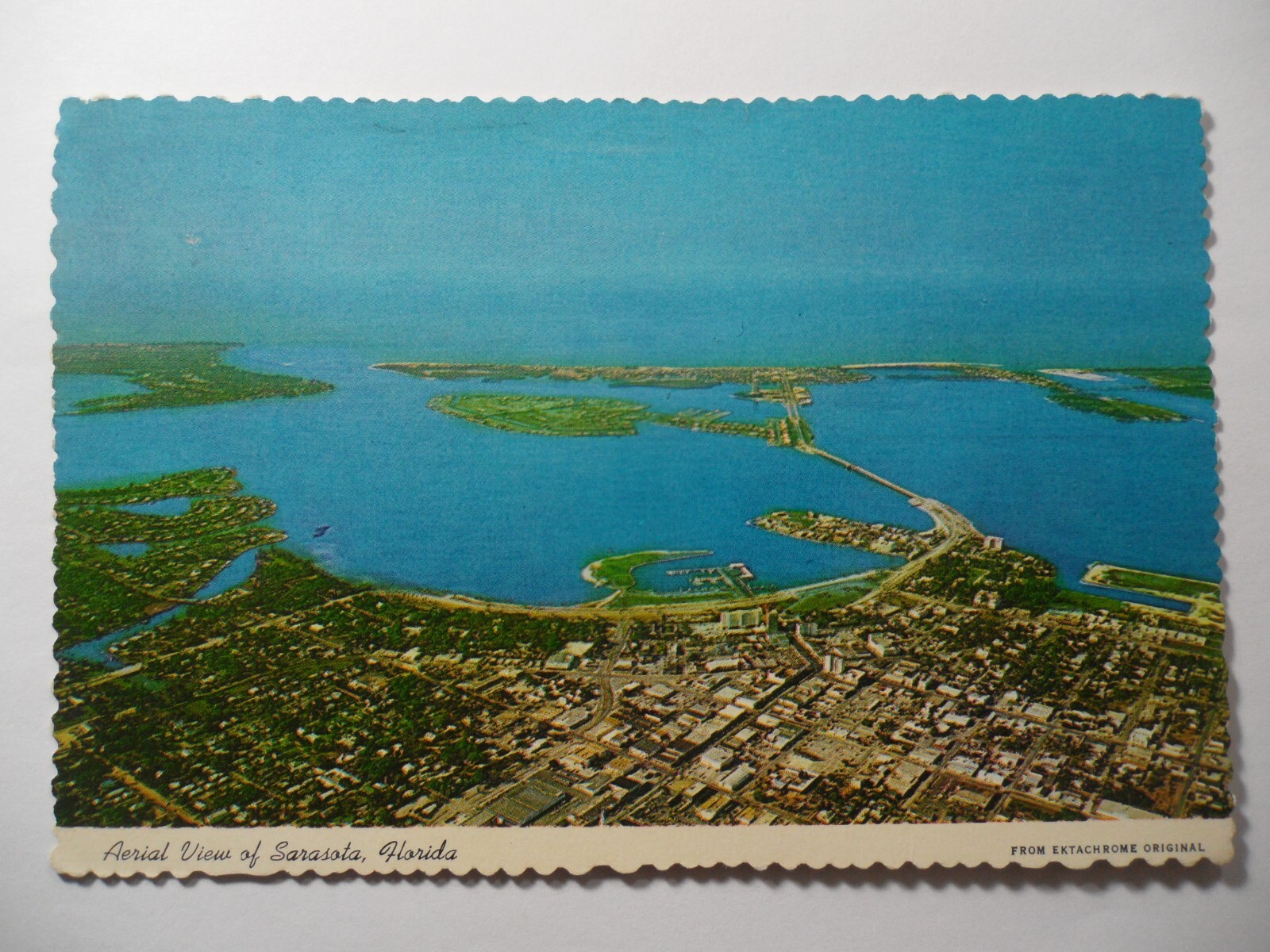 STAMPMART : USA AERIAL VIEW OF SARASOTA FLORIDA USED POSTCARD