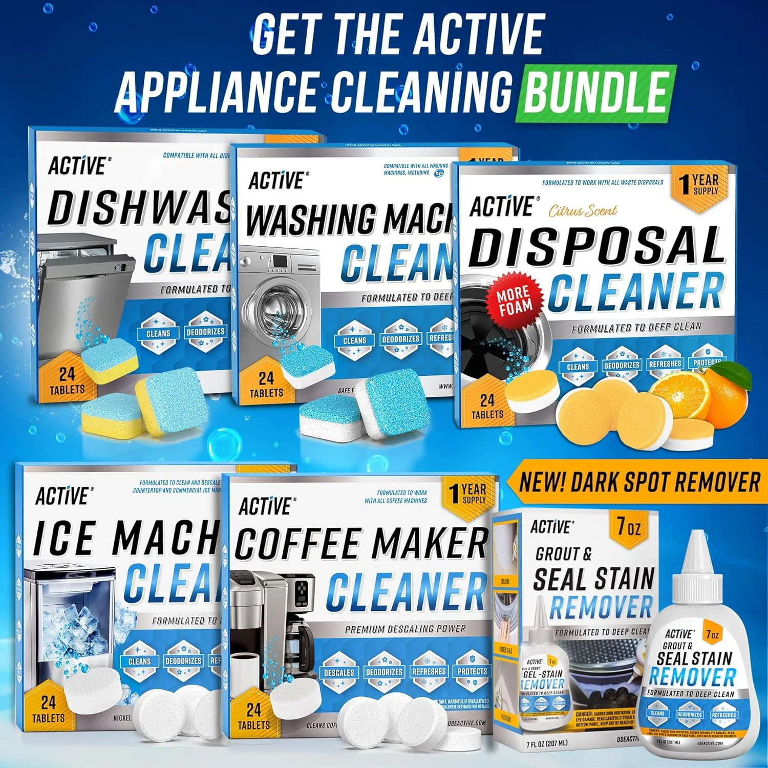 ACTIVE Mold Stain Remover Gel Cleaner Heavy Duty Stain Cleaner for Front Loader