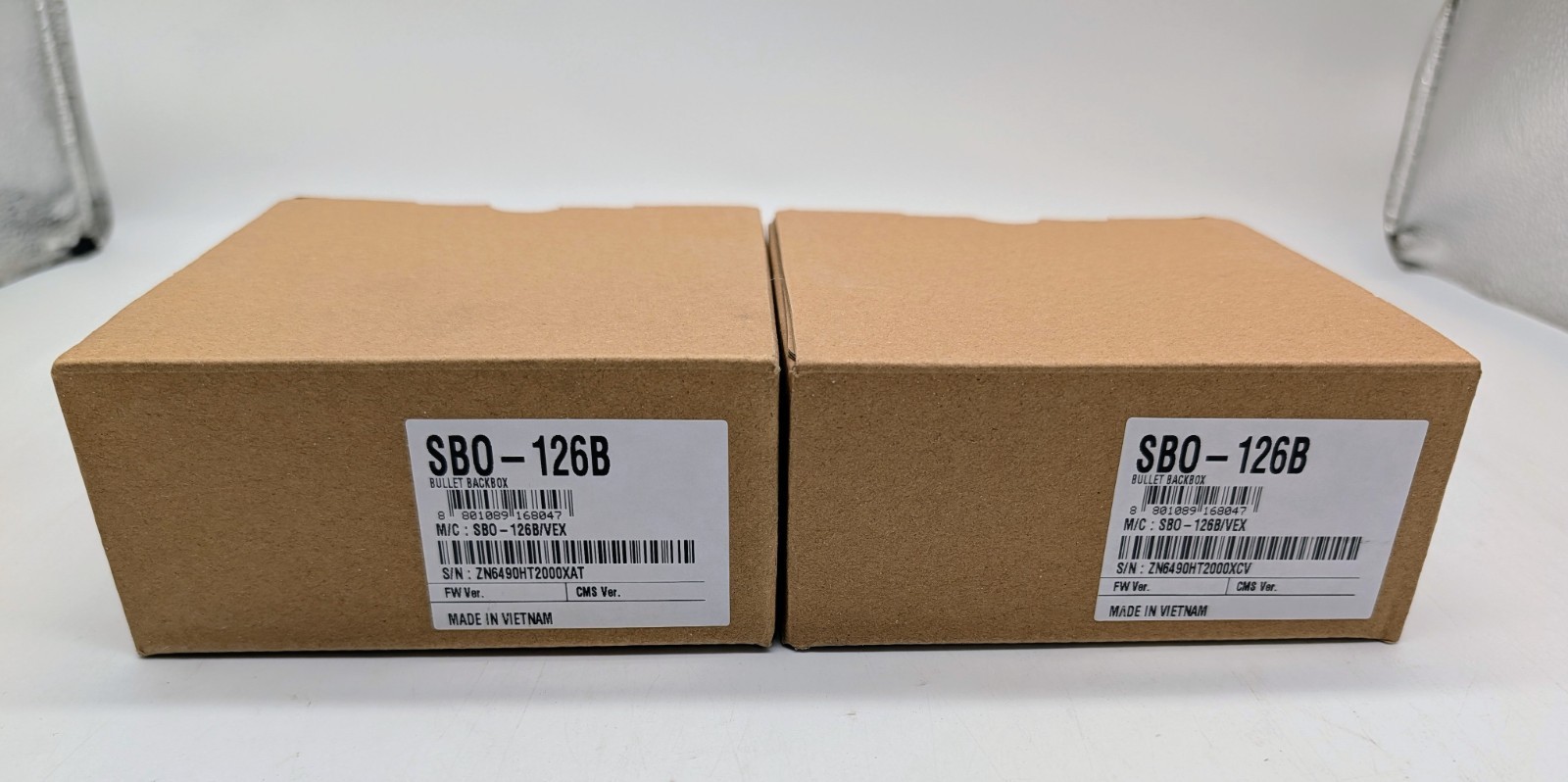 Lot Of 2 Brand New Hanwha SBO-126B Back Box for XNO-L6080R Bullet Cameras