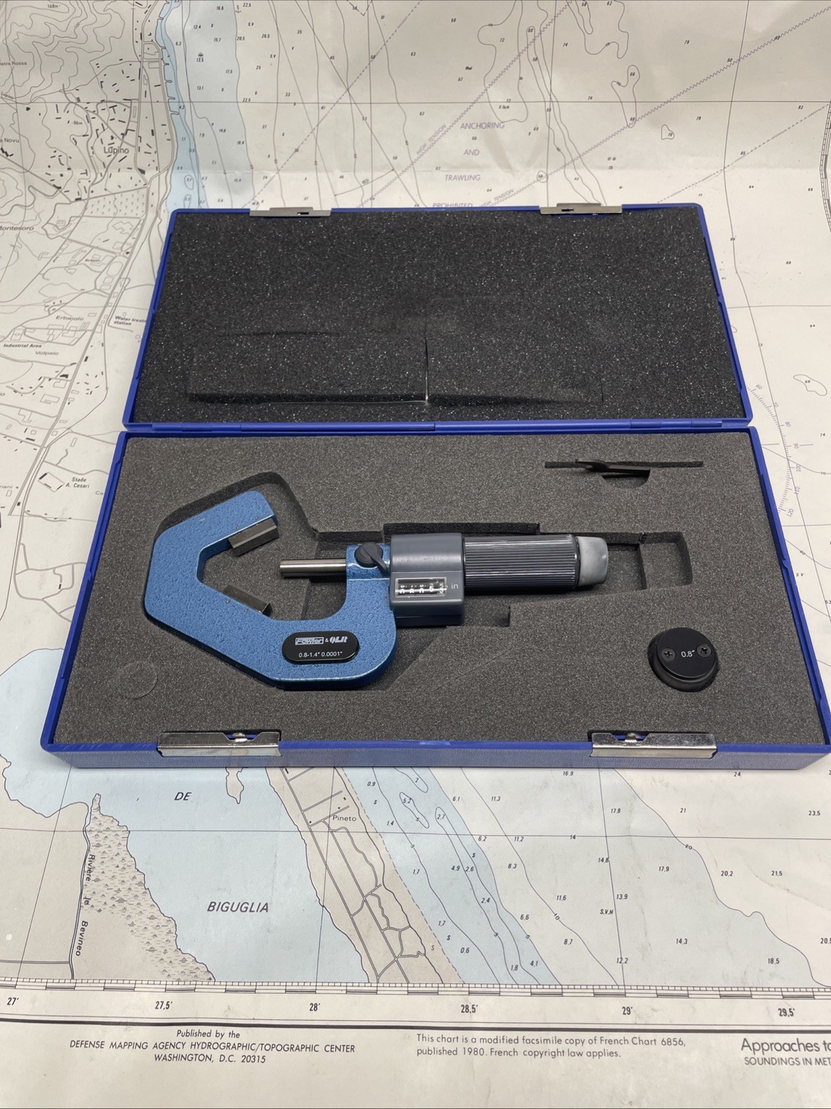 v anvil micrometer fowler. .8-1.4” .0001”