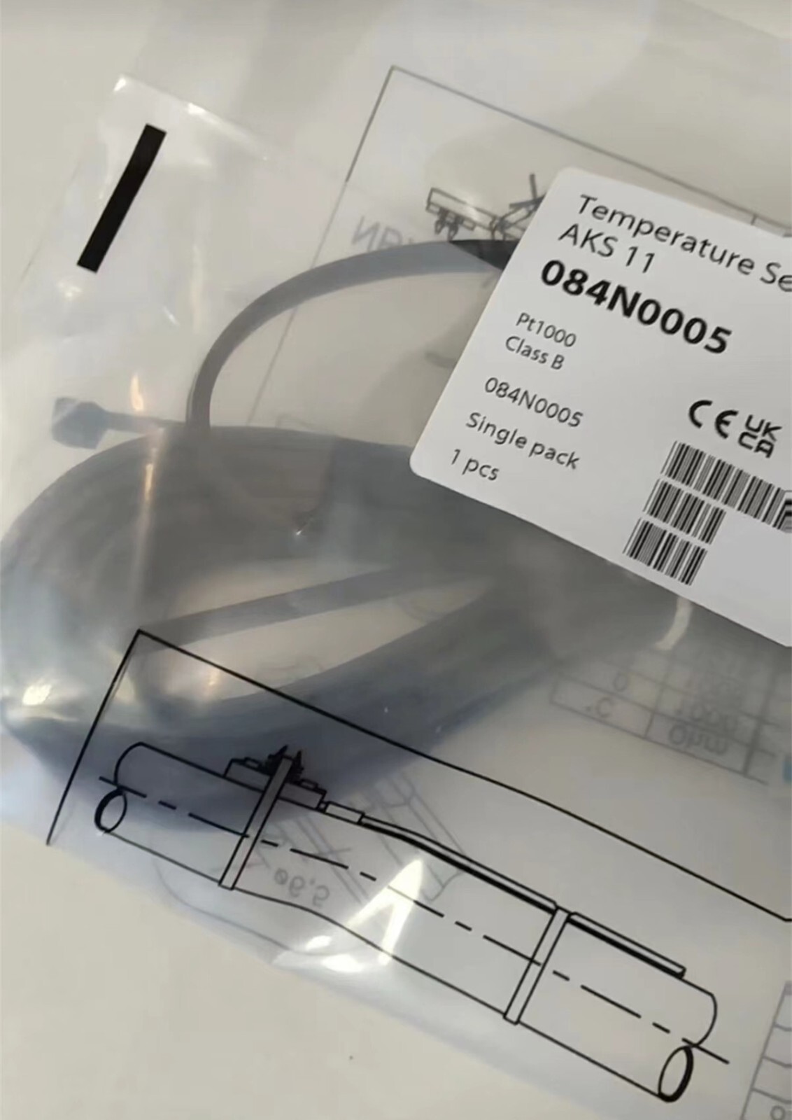 1PC Danfoss AKS11 084N0005 Temperature Sensor 5.5m