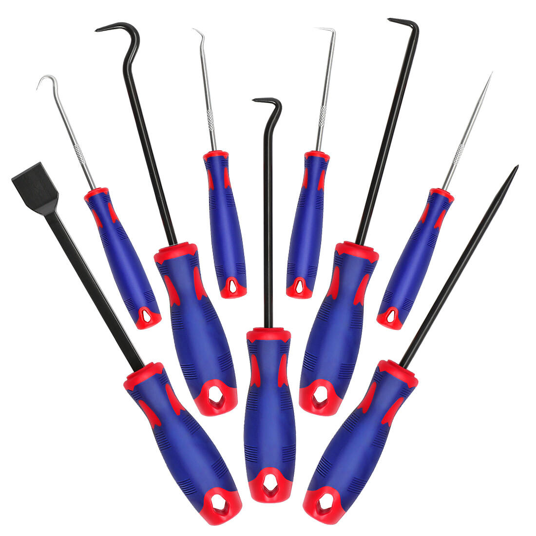 WORKPRO Precision Pick Hook Set 9PC with Scraper Automotive Electronic Hand Tool