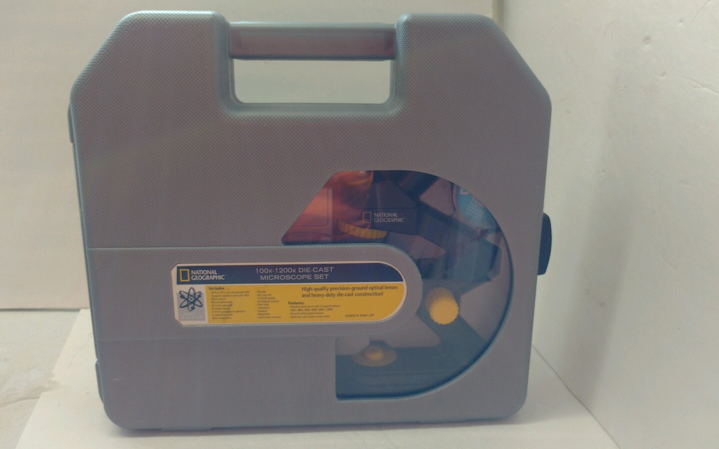 National Geographic 100 x 1200 x Diecast Microscope Set With Hard Carry Case