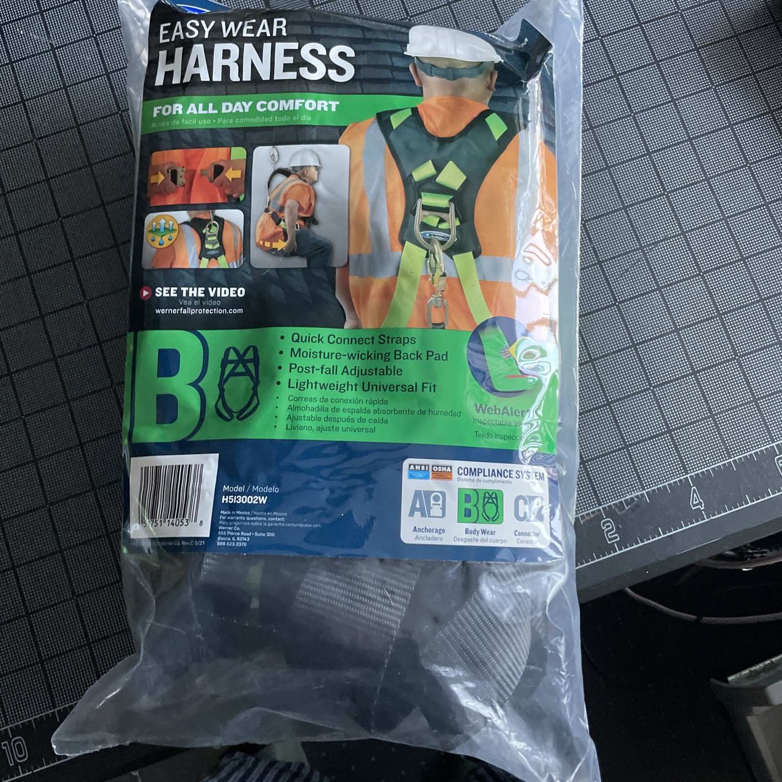 Werner UpGear Easy Wear Green Harness H513002W