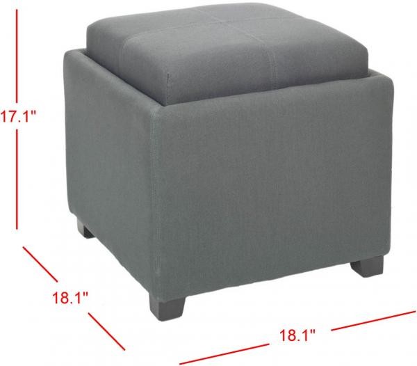 Safavieh HARRISON SINGLE TRAY OTTOMAN, Reduced Price 2172764812 HUD8233N