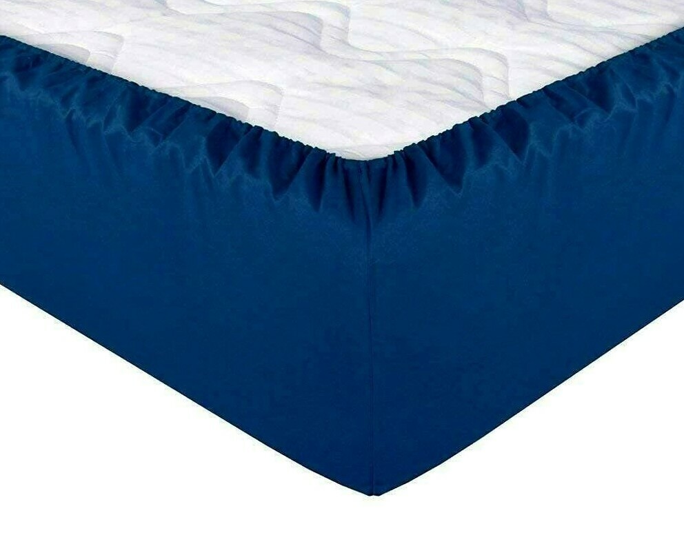 MELODIE DIRECT QUEEN SIZE NAVY SHEETS 4PC SET 100% BRUSHED MICROFIBER 1800 NEW