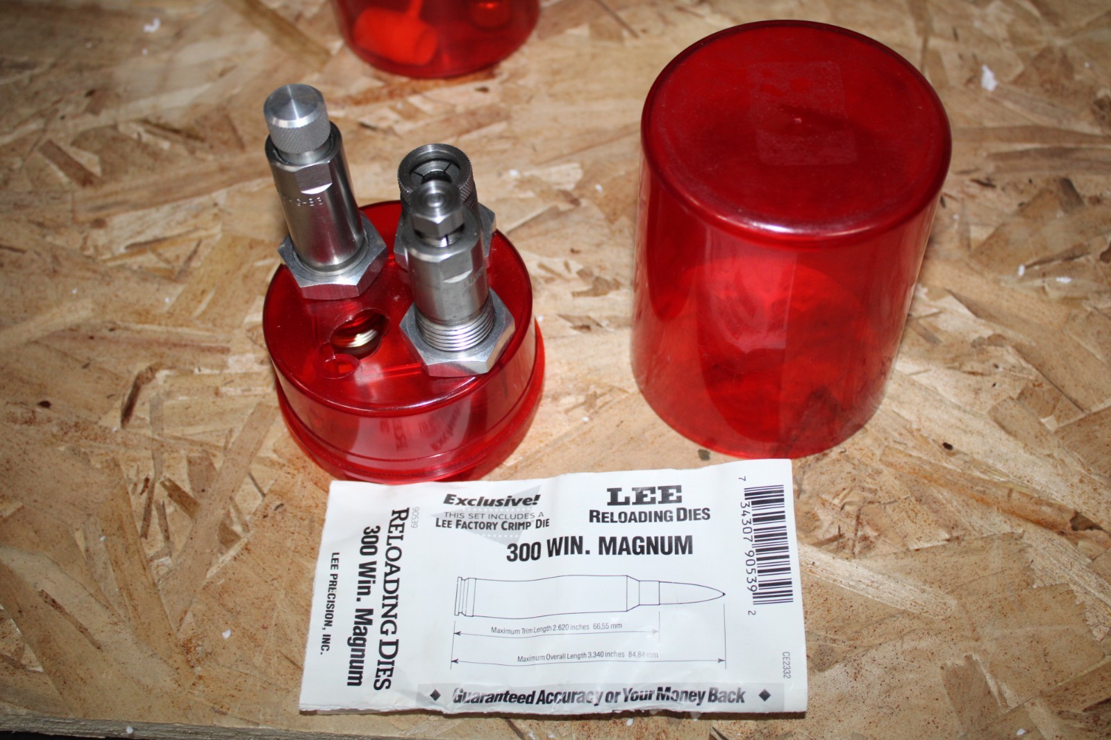 LEE 300 WIN. MAGNUM 3 PIECE RELOADING DIE SET 90539 FREE SHIPPING