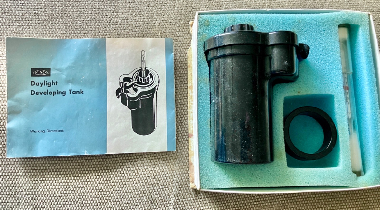 Vintage Minox Daylight Film Developing Tank w/ Thermometer