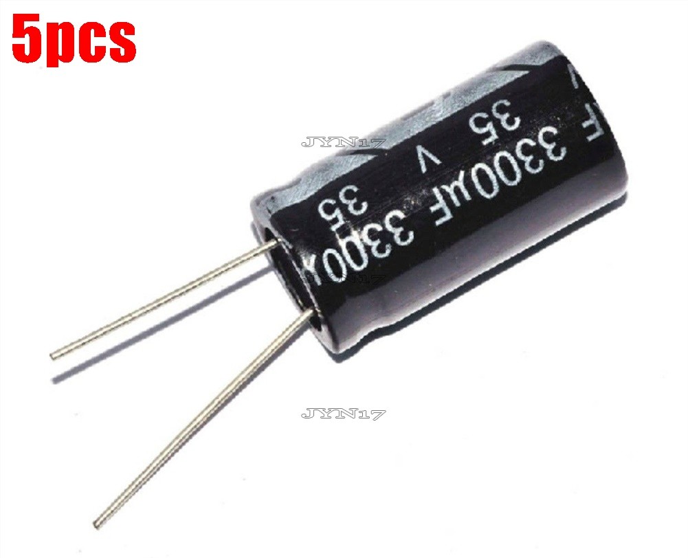 5Pcs 35V/3300UF 16X26MM Electrolytic Capacitor Ic New xa