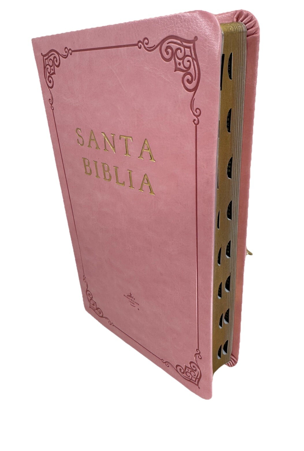 Biblia RVR 1960 letra grande tamao manual, ultradfina  Piel rosada con ndice