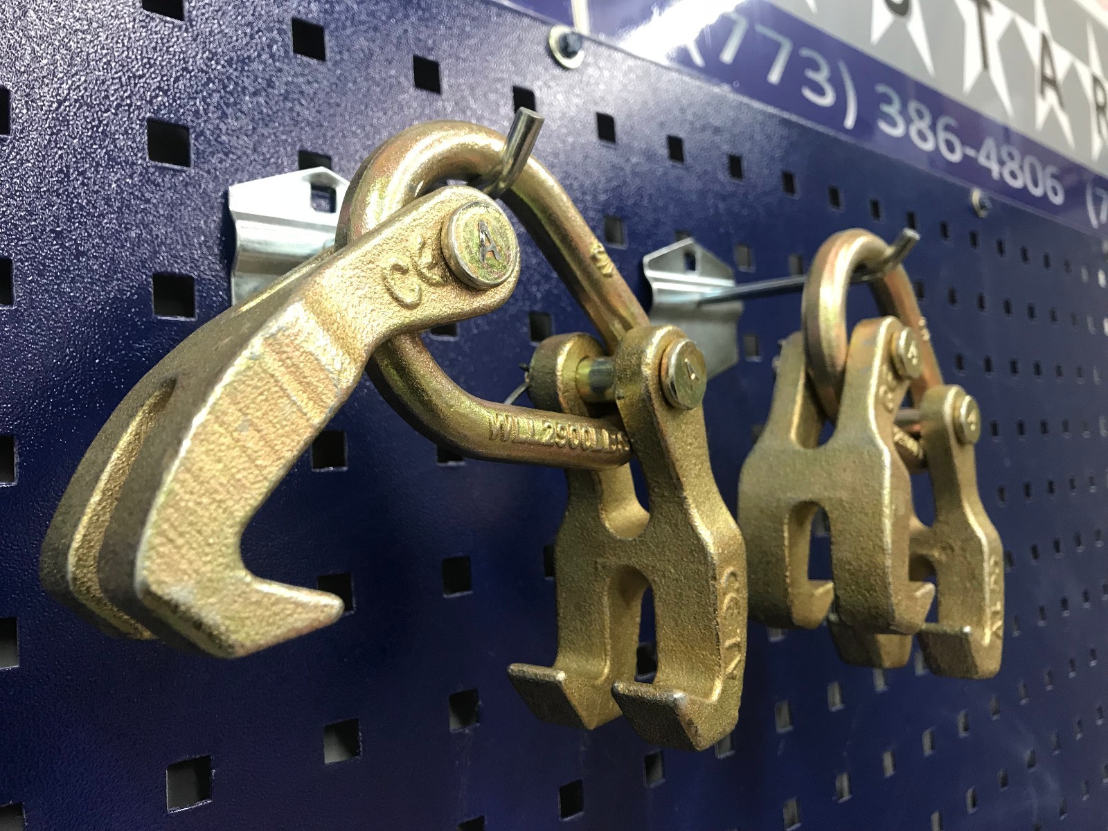 2 pieces Double Looper Claw Hooks Clamp Pull Auto Body Frame Machine tool