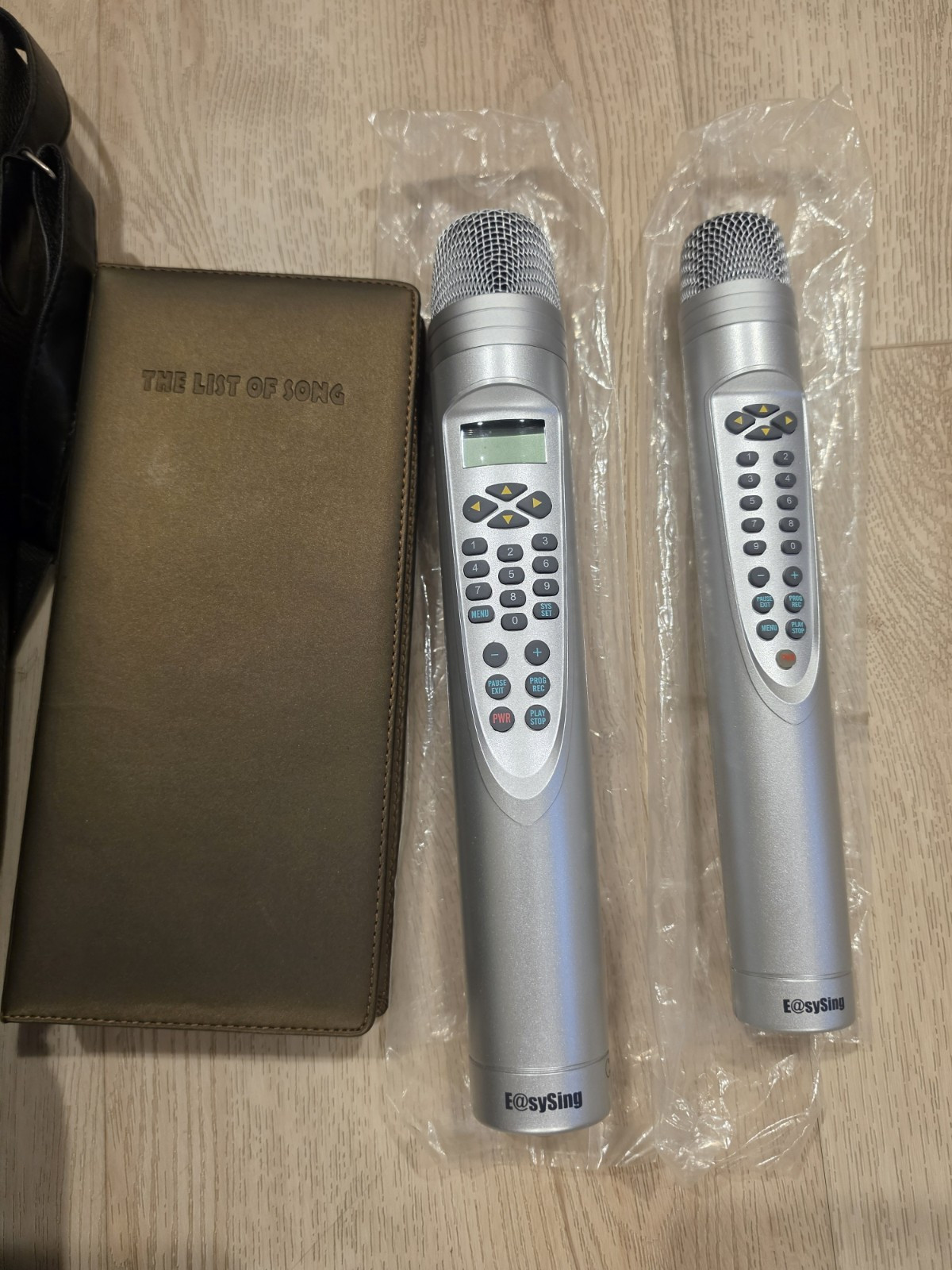 EasySing ES-8103 Silver Handheld Karaoke Microphones (2) w/ Built-in Songs
