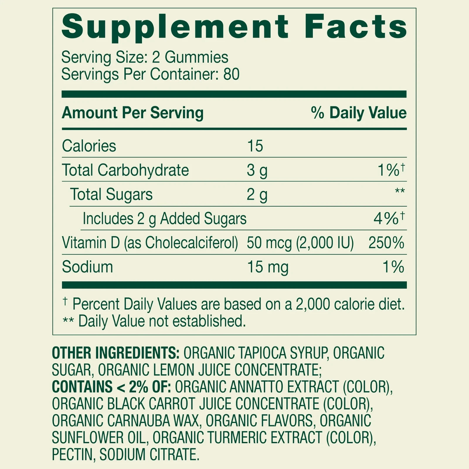 Spring Valley Vegetarian Vitamin D3 Gummies- 2000 IU- 50 mcg- 160 Ct