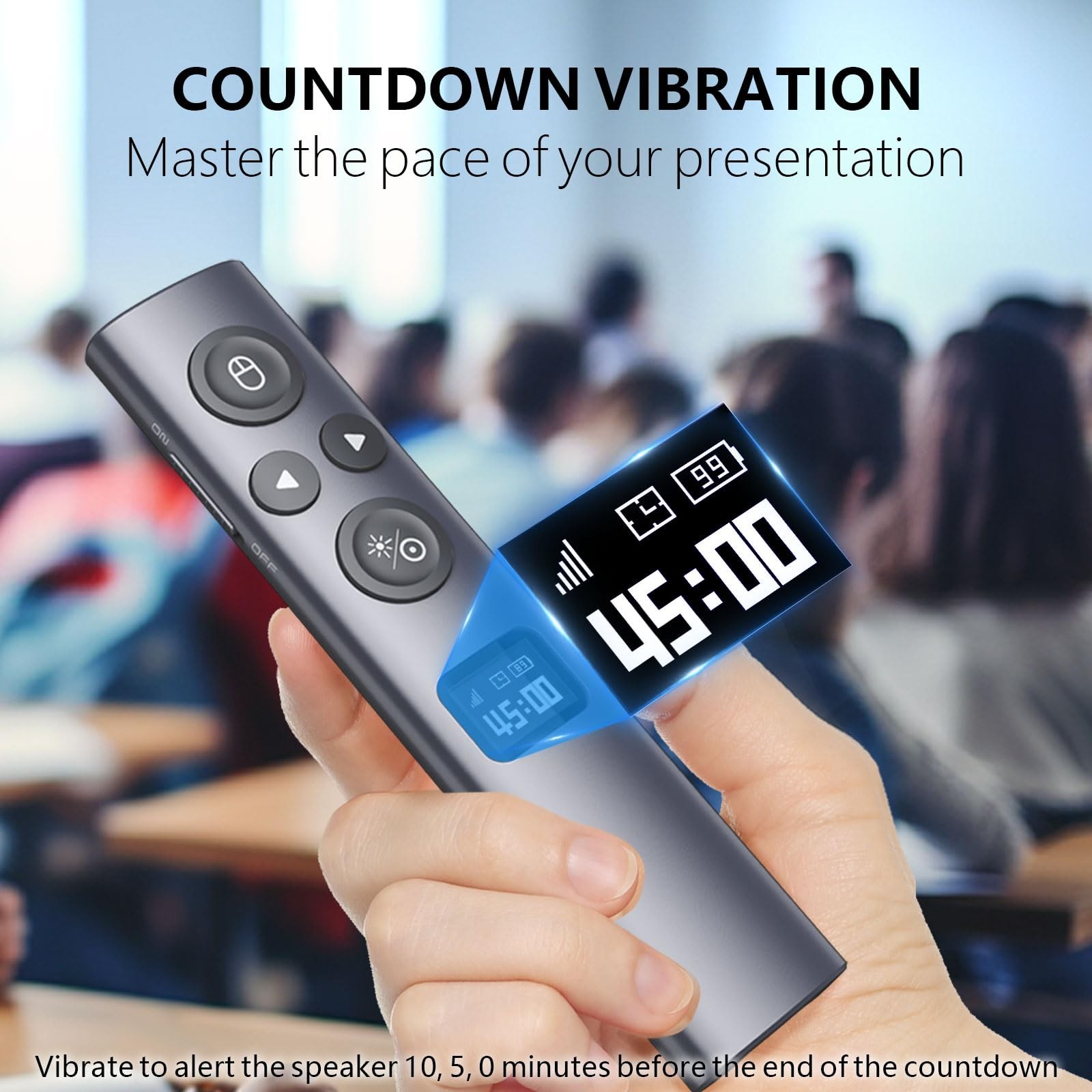 N95s BLE Presentation Clicker with Digital Pointer for PowerPoint Presentatio...