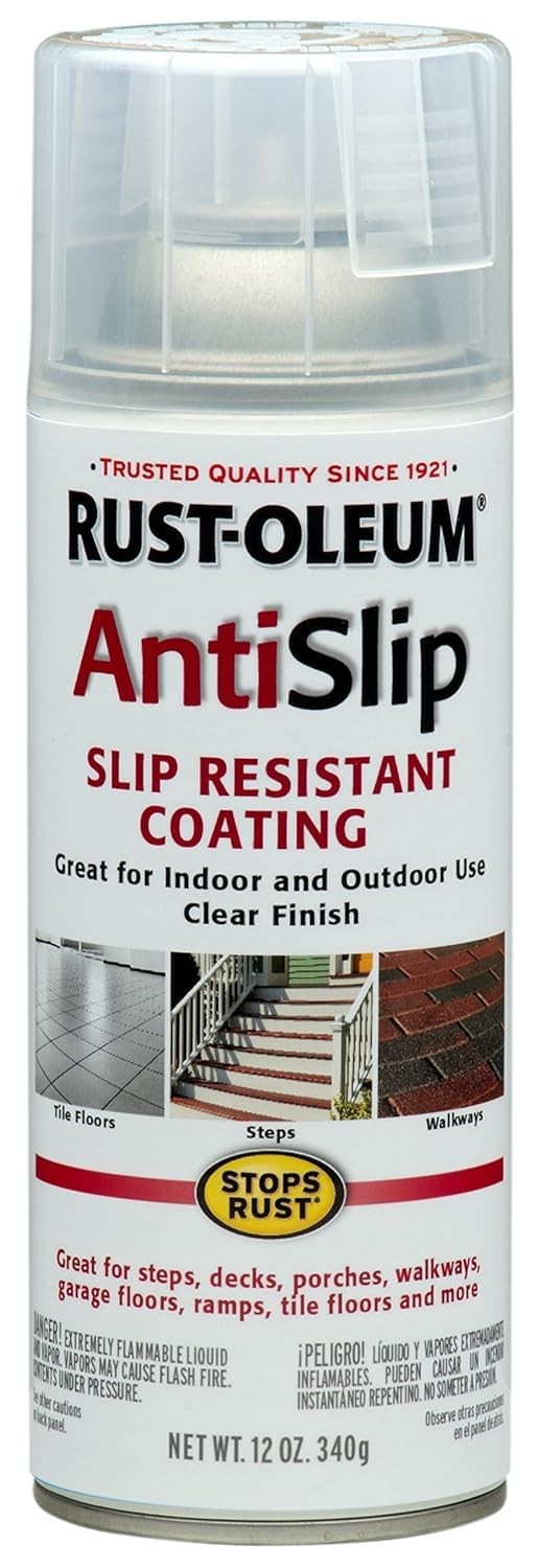 Rust-oleum Anti-slip Clear Paint 12 Ounce Oil Based Traction For Indoor Outdo...