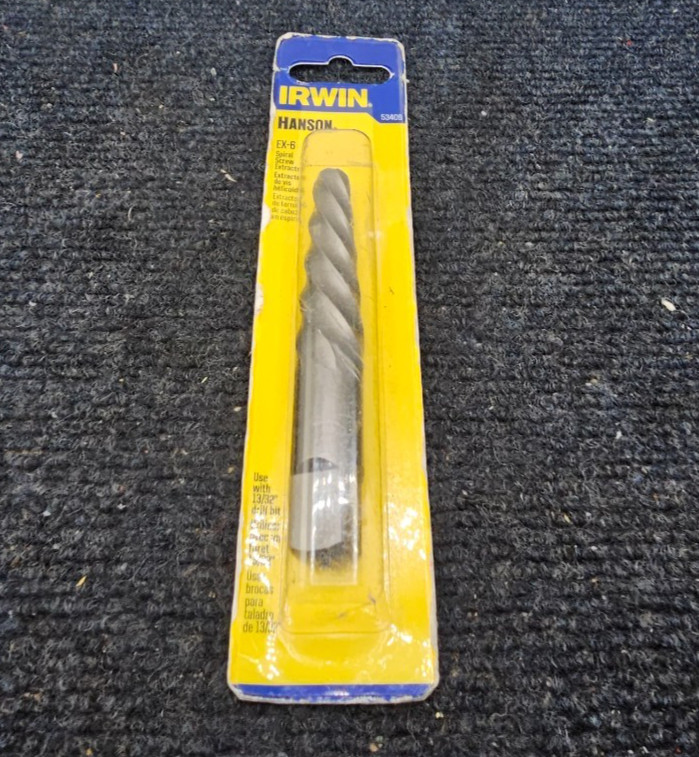 (QTY 5) Irwin Hanson 53406: EX-6 Spiral Screw Extractor Size 13/32 in Drill