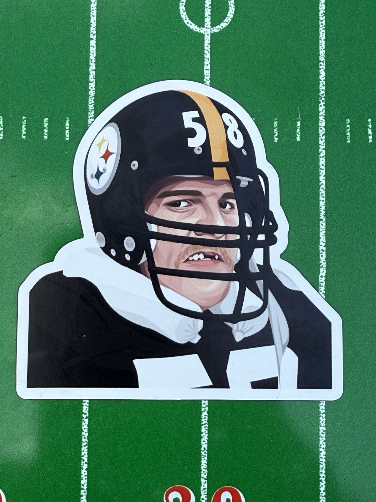 Collectible Football Retro#58 Linebacker Gridiron Fan Sports Black Yellow Magnet