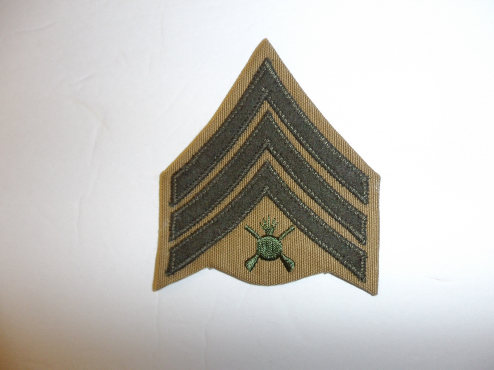b2053s USMC Chevron 1894-1920s WW1 Gunnery Sergeant Rank summer khaki single R6E