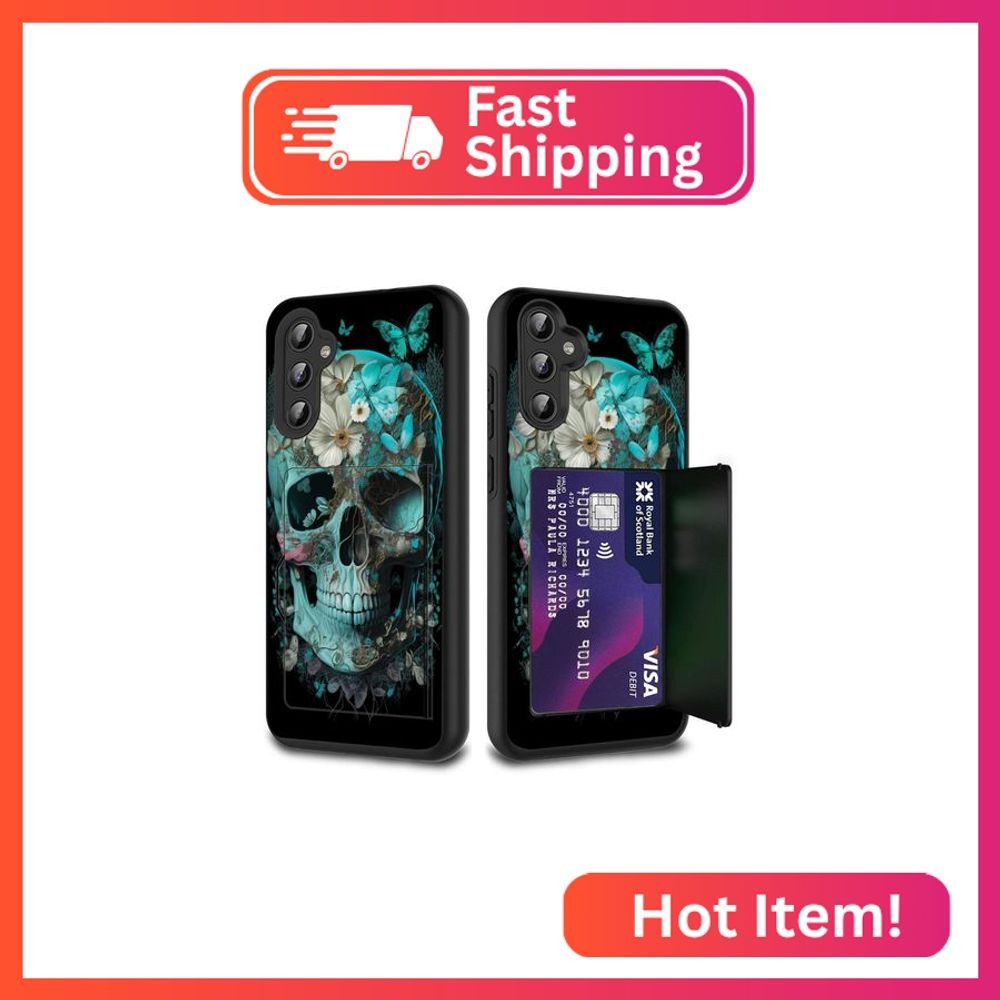 Designed for Galaxy S25 Plus Card Holder Credit Card Wallets Case,Dual Layer Hyb