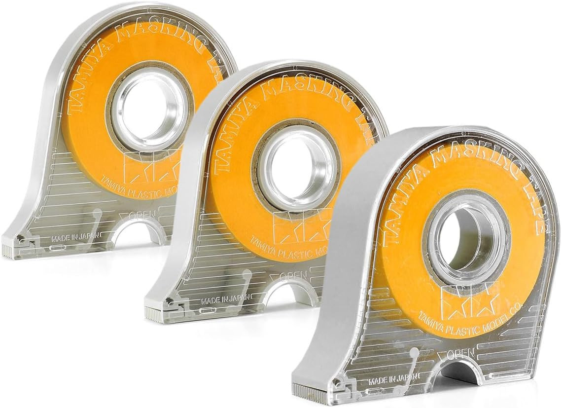 Masking Tape with Dispensers, 6 Mm & 10 Mm & 18 Mm, Set of 3, from Japan