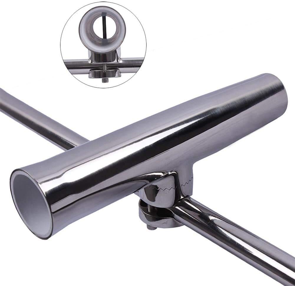 2PCS Tournament Style Boat Fishing Rod Holders, 316 Stainless Steel Silver