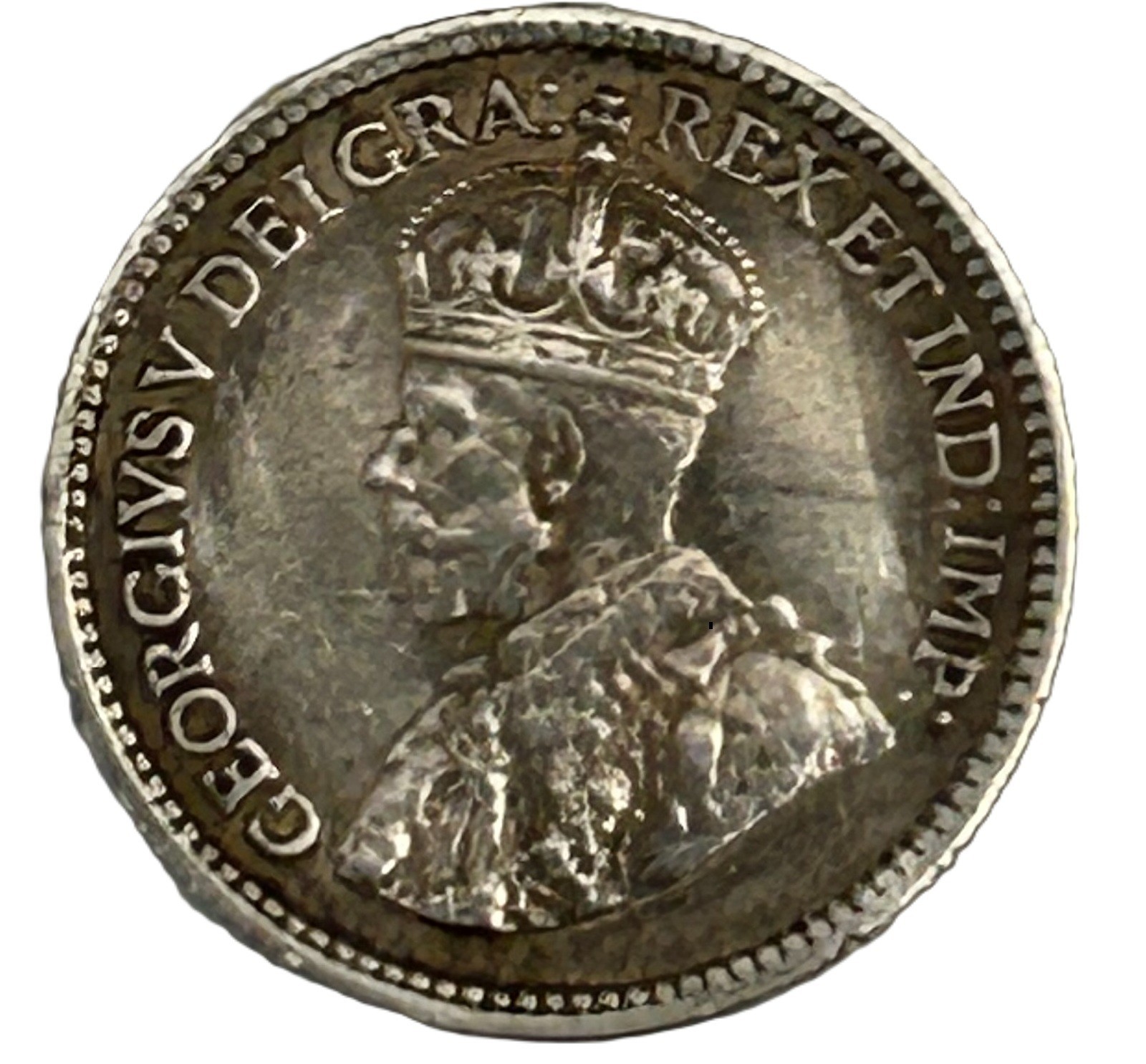 1913 Canadian 5 ¢ 92.5 % Silver Coin Very Fine Great Coin