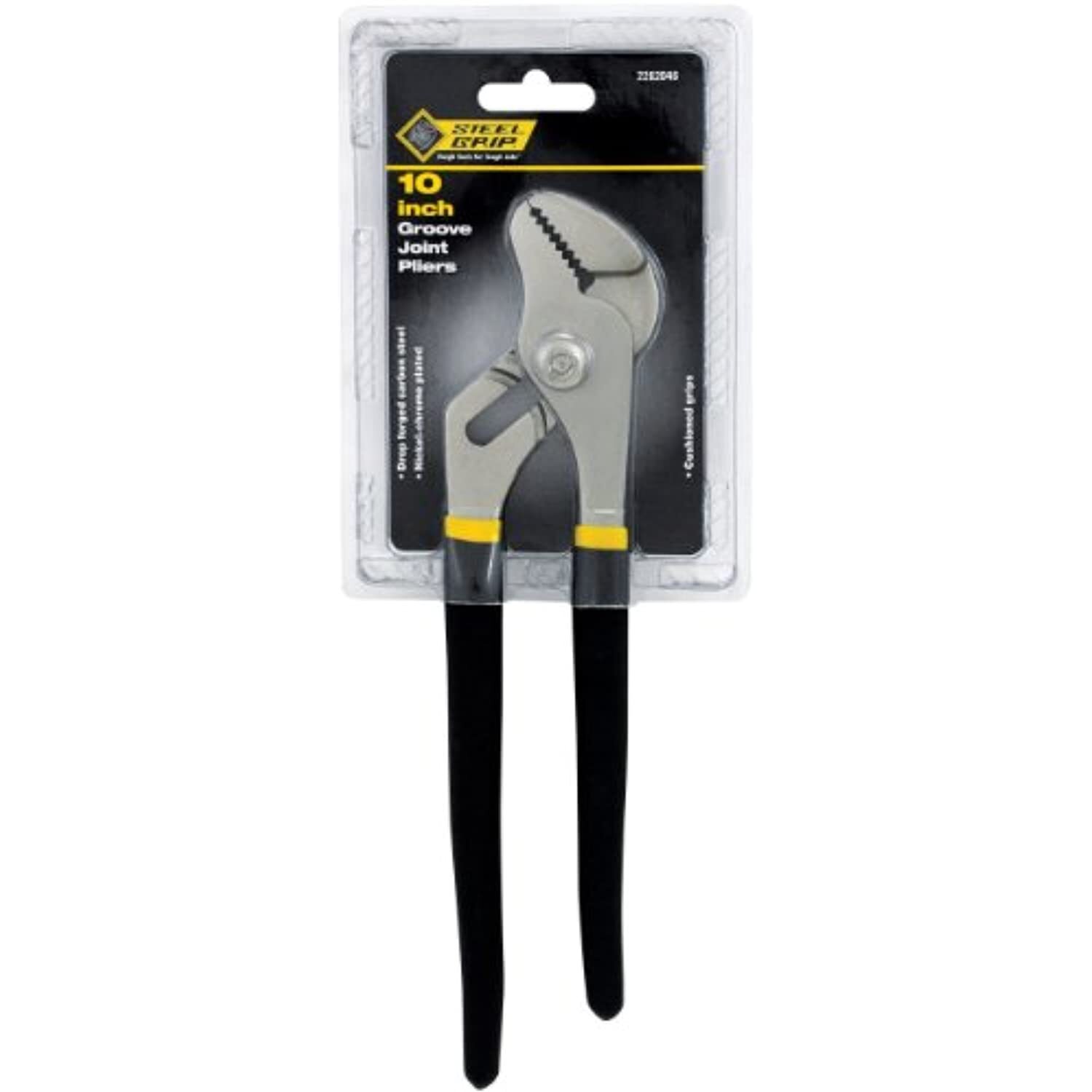 Steel Grip Groove Joint Pliers 10 " Chrome Plated, Drop Forged Carbon Steel