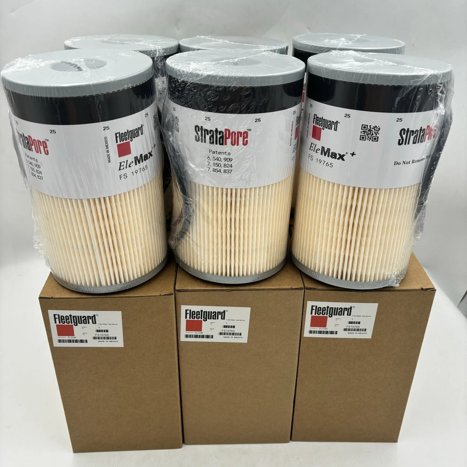 6X OEM Genuine Fleetguard FS19765 Cummins Fuel/Water Separator NEW Fast shipping