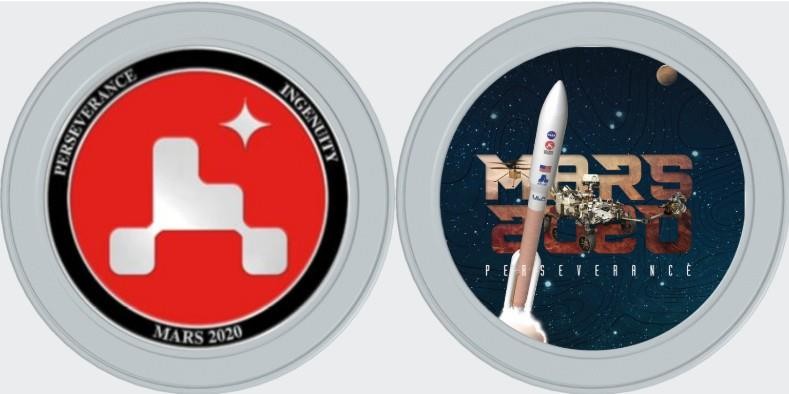ATLAS V MARS 2020 VEHICLE SPACE MISSION TOKEN MEDALLION COIN