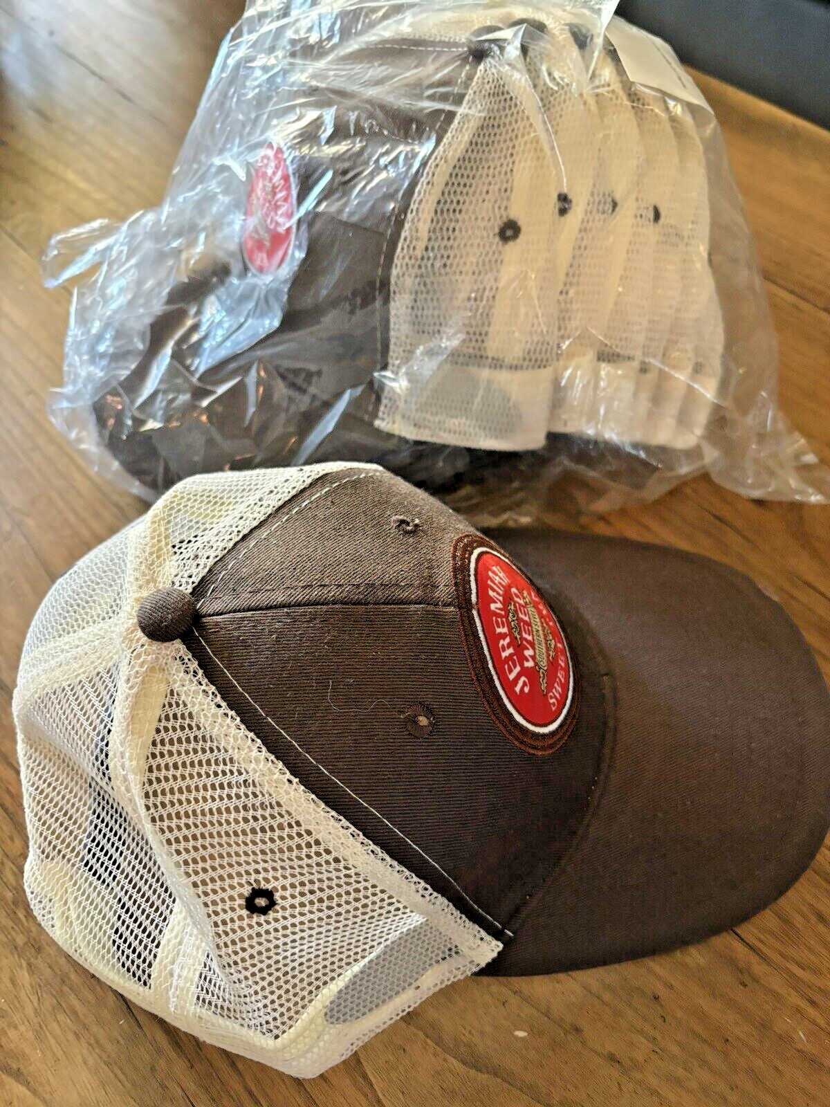 Jeremiah Weed Southern Style Sweet Tea Embroidered Brown Trucker Hats O/S NEW