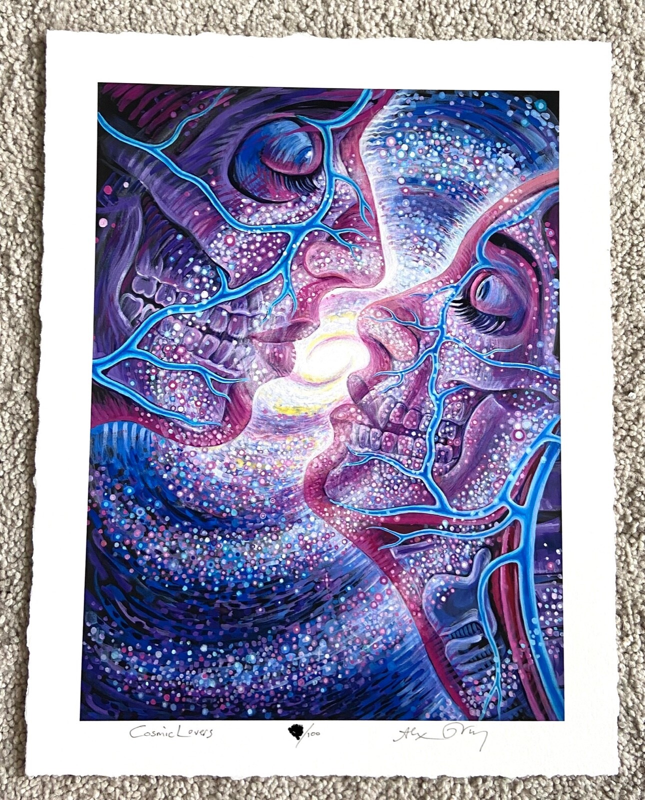 Alex Grey Cosmic Lovers Art Print Poster 11x14 COSM Tool Artist /100 *SOLD OUT*