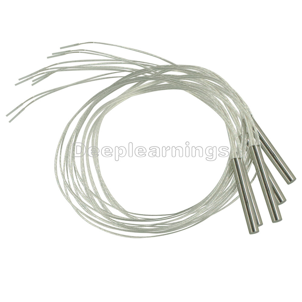 2PCS PT100 Platinum Resister Temperature Sensor Waterproof Probe -20℃ ~ 450℃