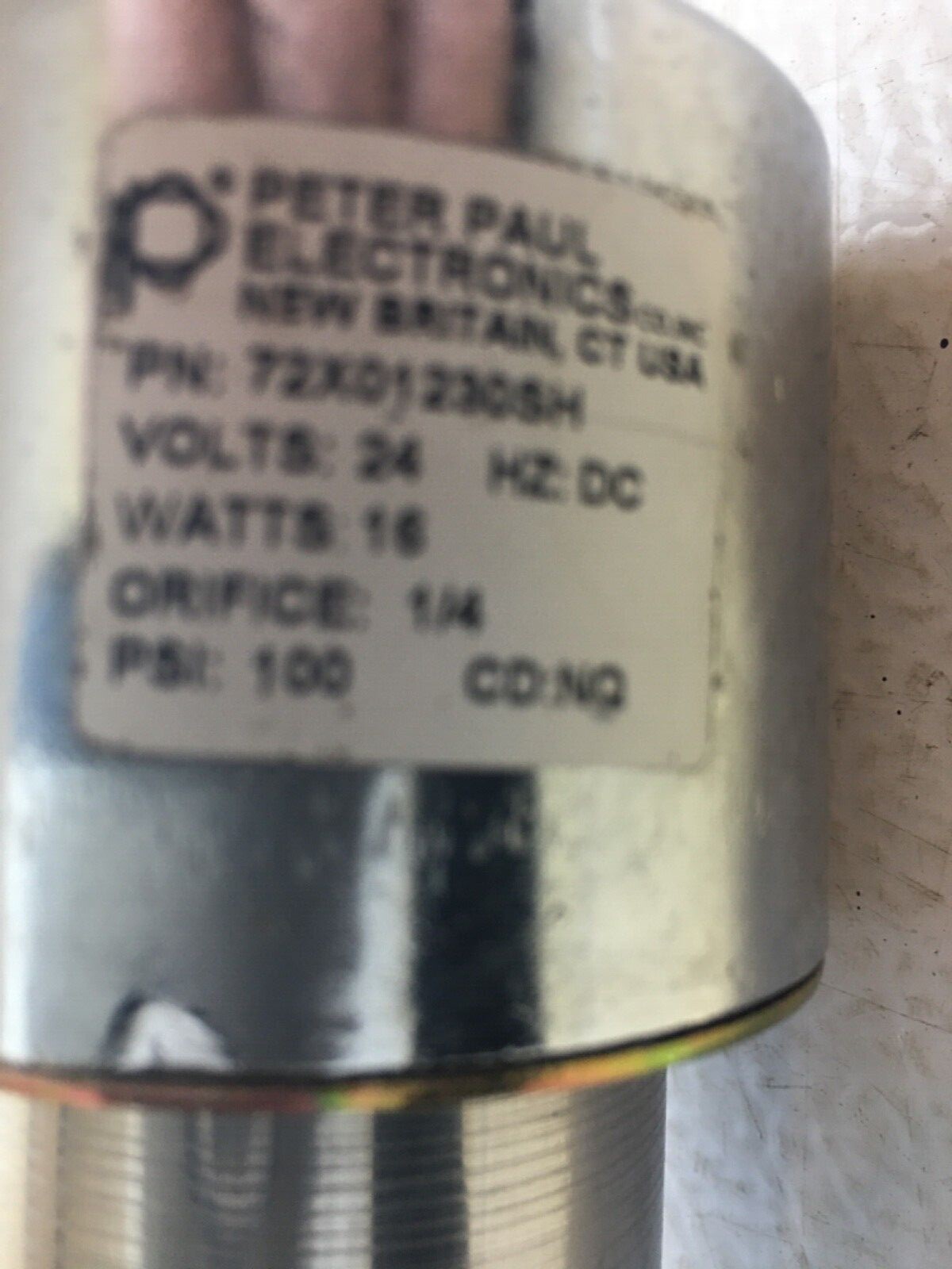 PETER PAUL 72X01230SH VALVE (bin36)