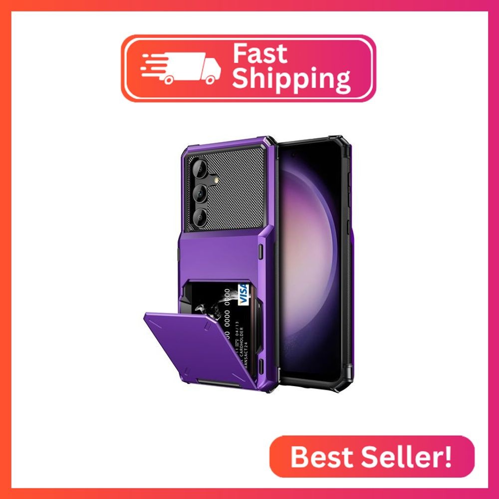 Vofolen for Samsung Galaxy S23 FE Wallet Case with Card Holder, Hidden Flip 4-Ca