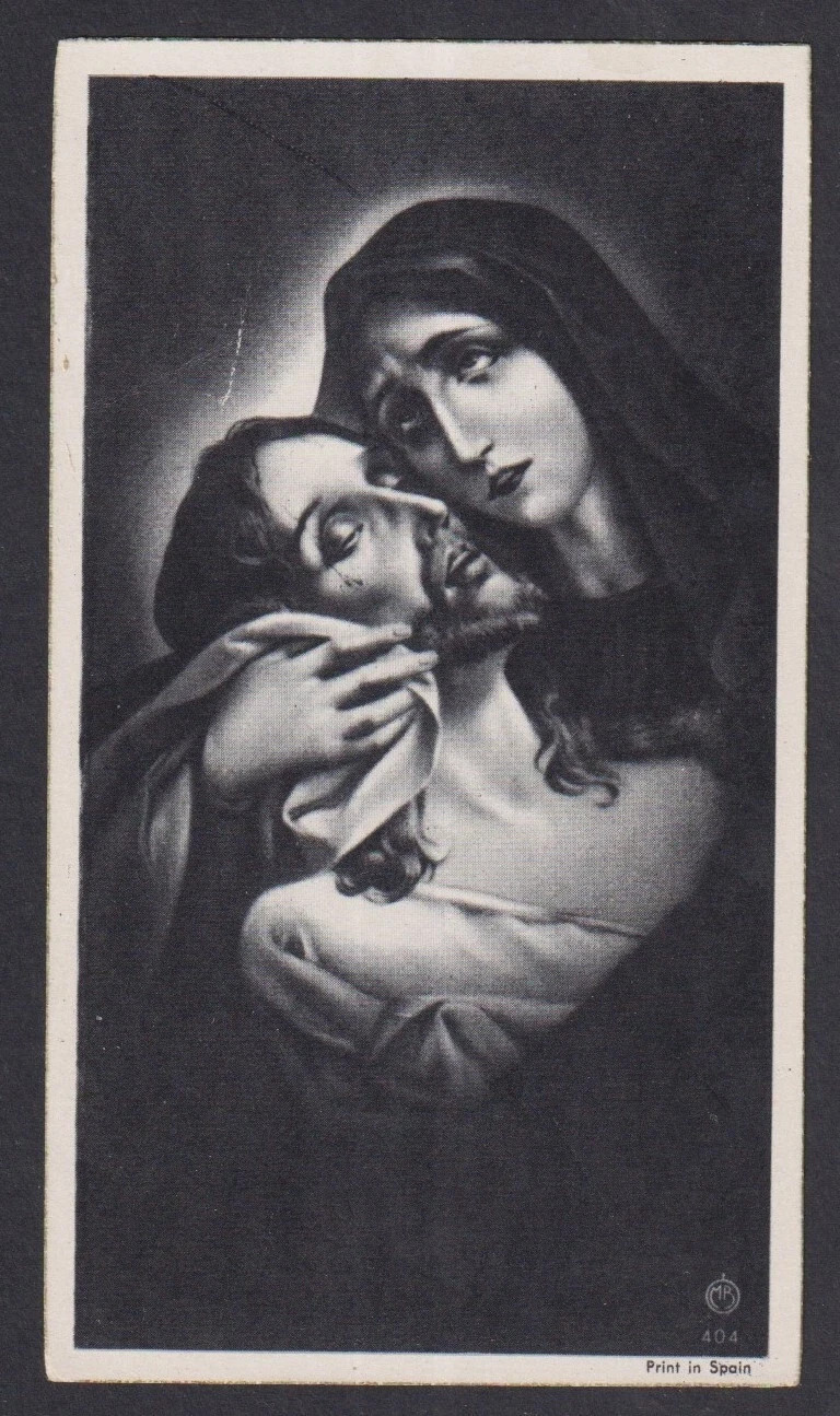 Holy card antique de la Virgin Dolorosa santino image pieuses estampa